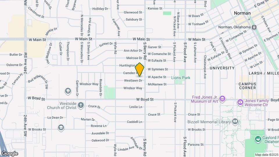 1205 Westlawn Dr Map and Location Details