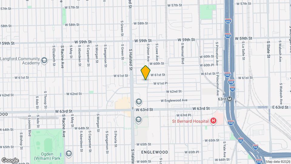 708 W 61st Pl, Unit 1 Map and Location Details