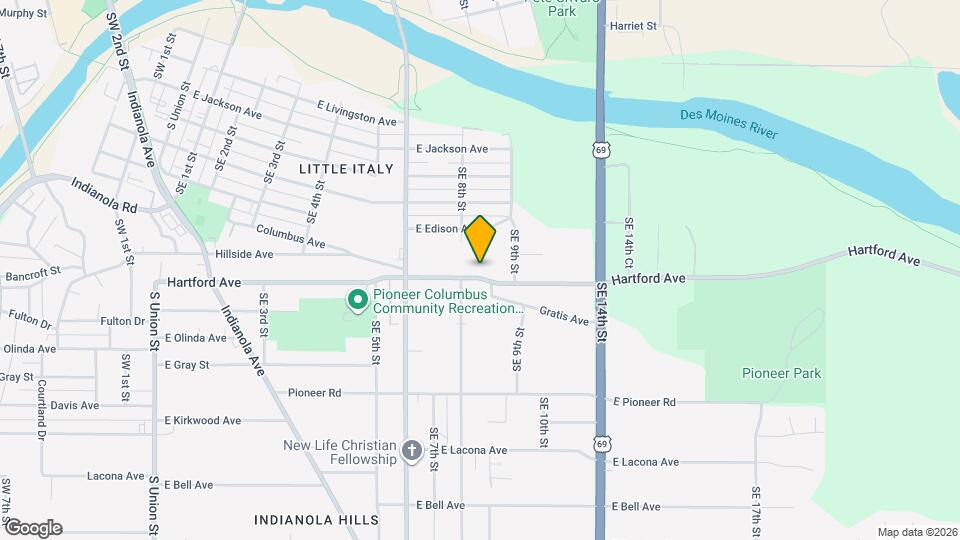 822 Hartford Ave Map and Location Details