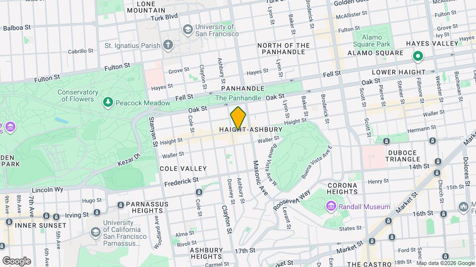 1459 Haight St Map and Location Details