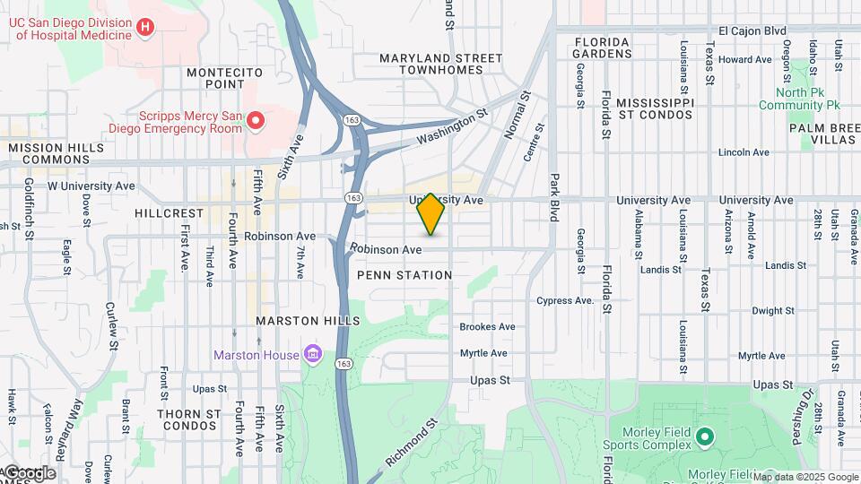 1254 Robinson Ave Map and Location Details