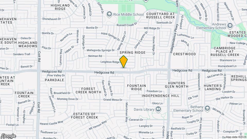 3332 Spring Mountain Dr Map and Location Details