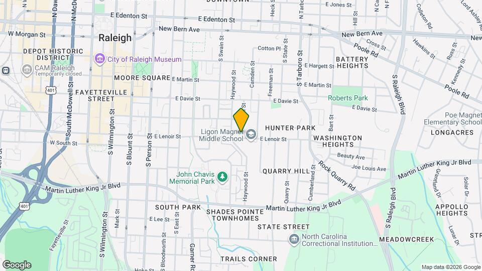 617 E Lenoir St Map and Location Details