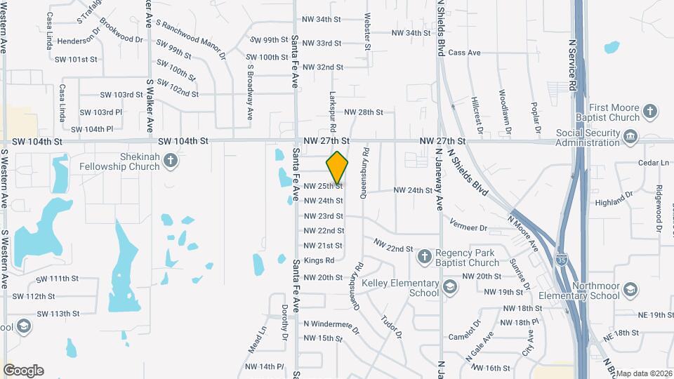 1004 NW 25th St Map and Location Details