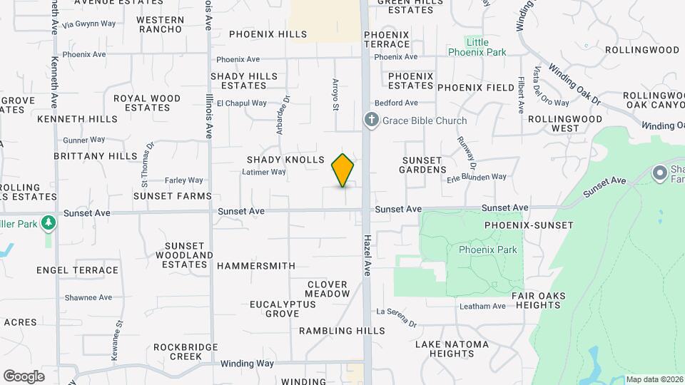 8879 Sunset Ave, Unit Main House Mapa y Detalles de la Ubicación