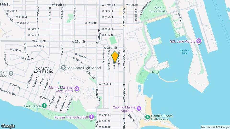 2838 S Kerckhoff Ave Map and Location Details