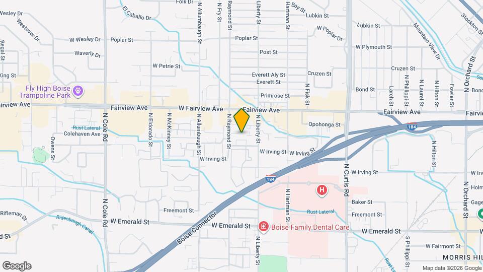 1416 N Raymond St Map and Location Details