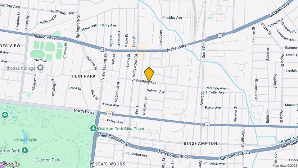 2521 Pershing Ave Map and Location Details