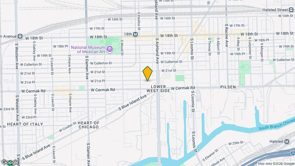 1635 W 21st Pl Map and Location Details