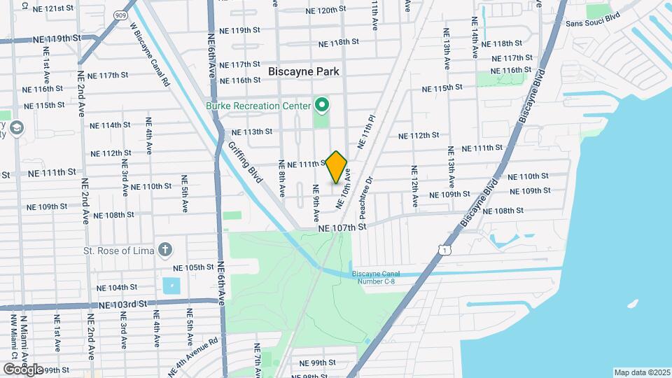 10911 NE 9th Ct Map and Location Details