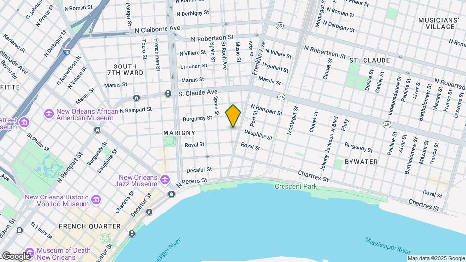 2500 Dauphine St, Unit 4 Mapa y Detalles de la Ubicación