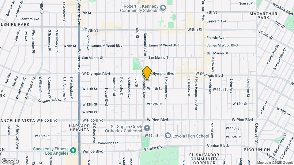 1032 S Normandie Ave Map and Location Details