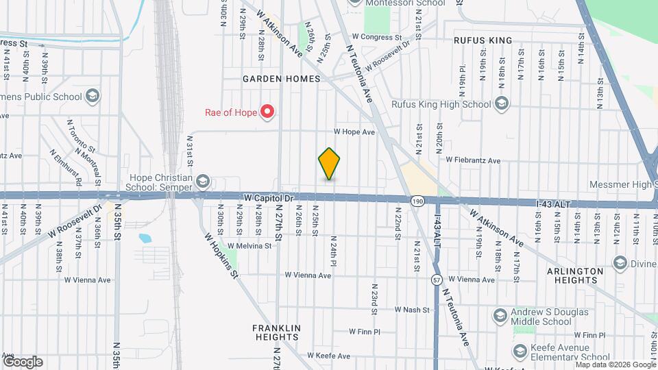 4021 N 24th Pl Map and Location Details