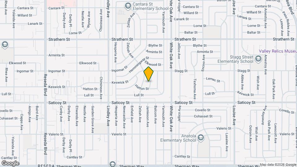7717 Jamieson Ave Map and Location Details