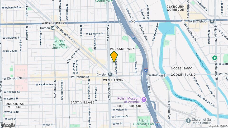 1254 N Bosworth Ave Map and Location Details