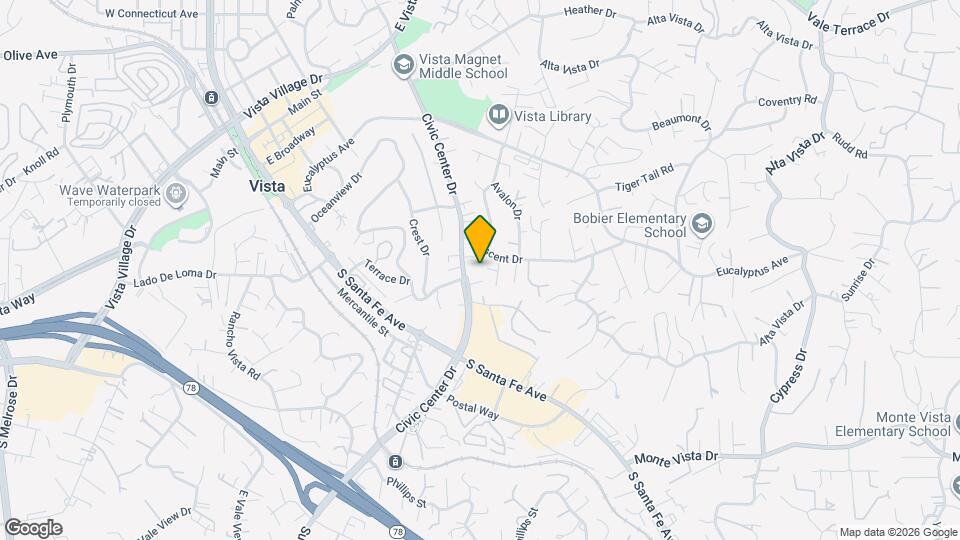 626 Civic Center Dr Map and Location Details