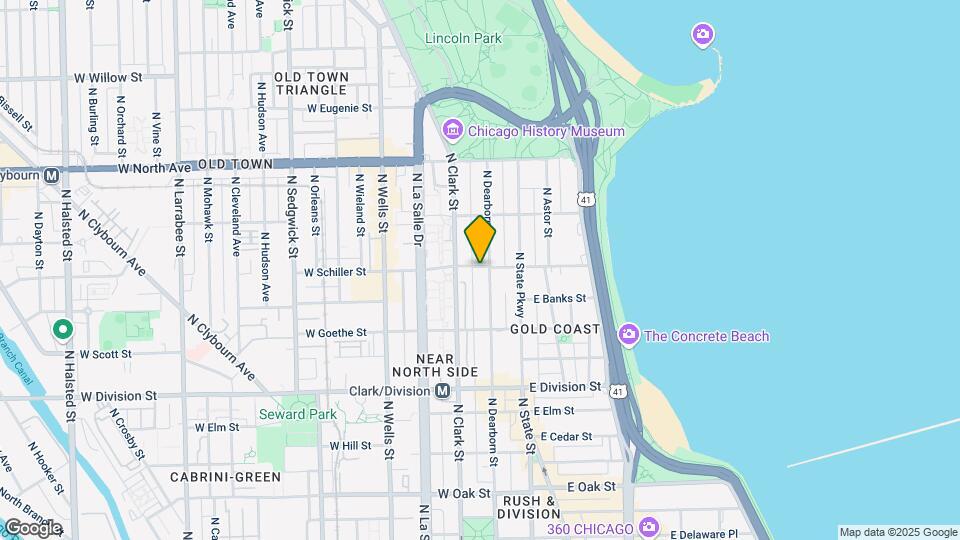 1366 N Dearborn St Map and Location Details