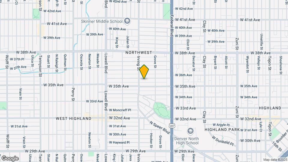 3170 W 36th Ave Mapa y Detalles de la Ubicación