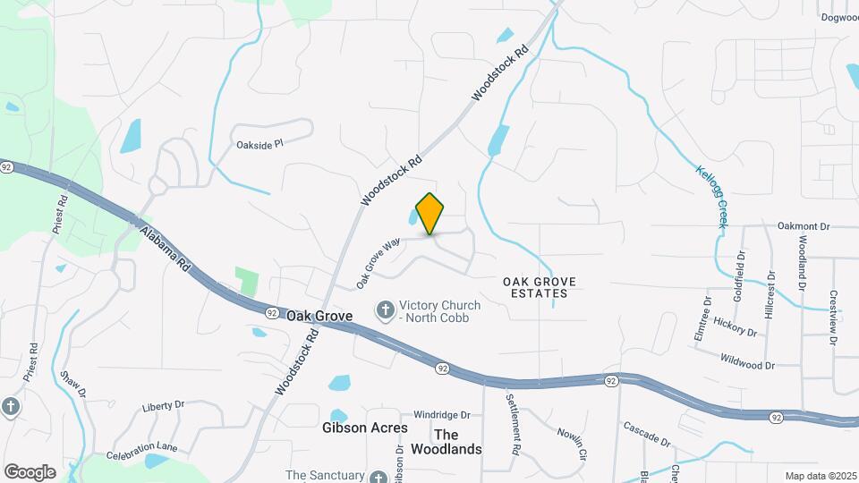 242 Oak Grove Way Mapa y Detalles de la Ubicación