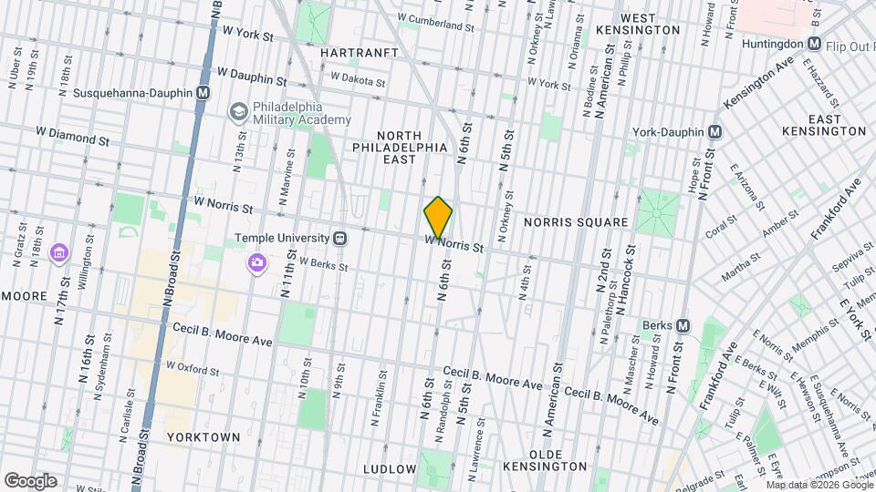 612 W Norris St Map and Location Details