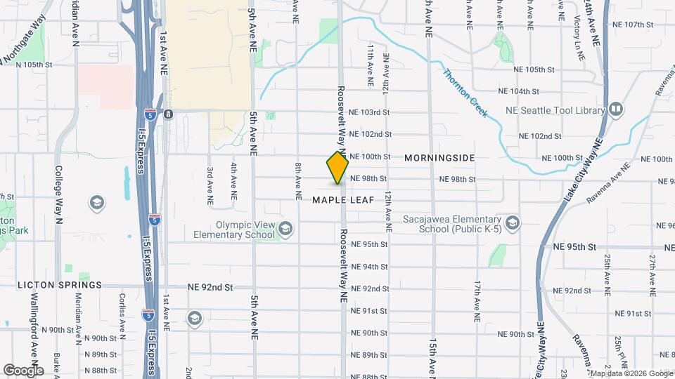 9709 Roosevelt Way NE Map and Location Details