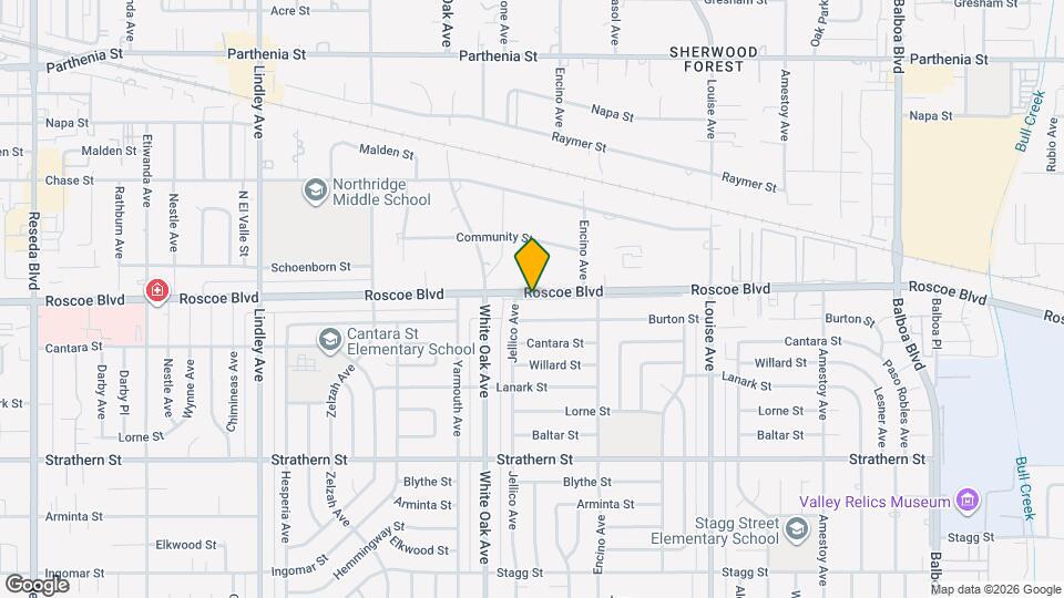 17606 Roscoe Blvd Map and Location Details