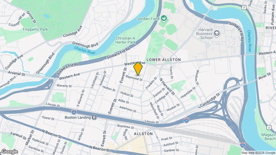 36B Raymond St. Map and Location Details
