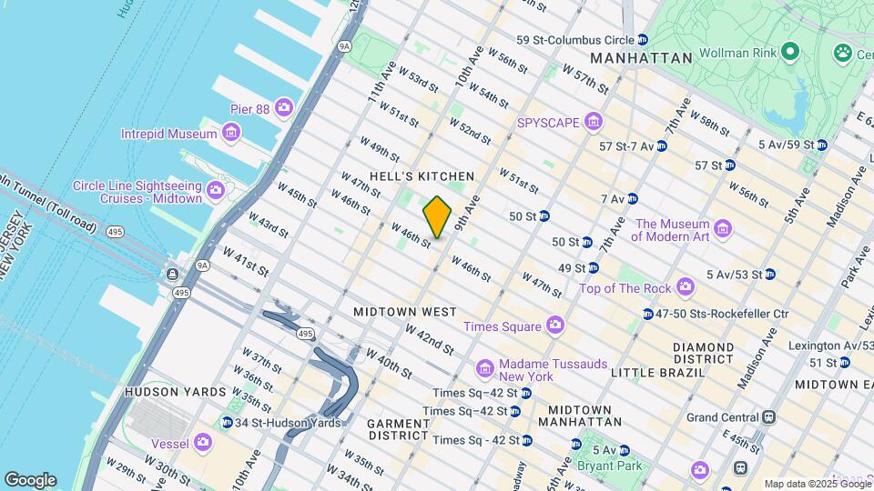 403-405 West 46th St Map and Location Details