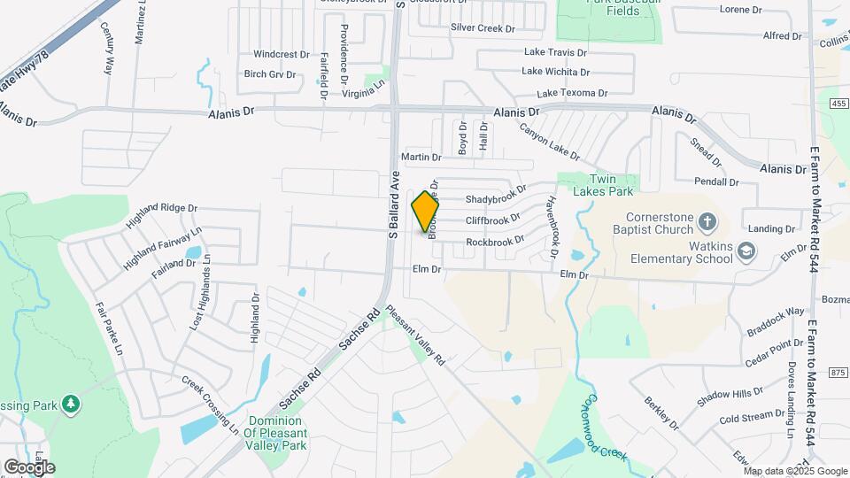 1822 Brookridge Dr Map and Location Details