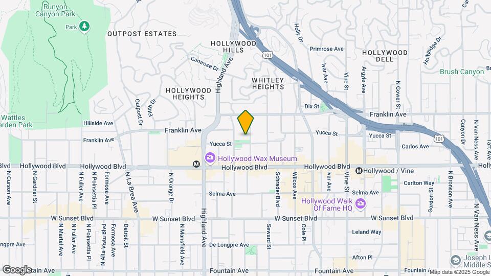 1811 North Cherokee Avenue Map and Location Details