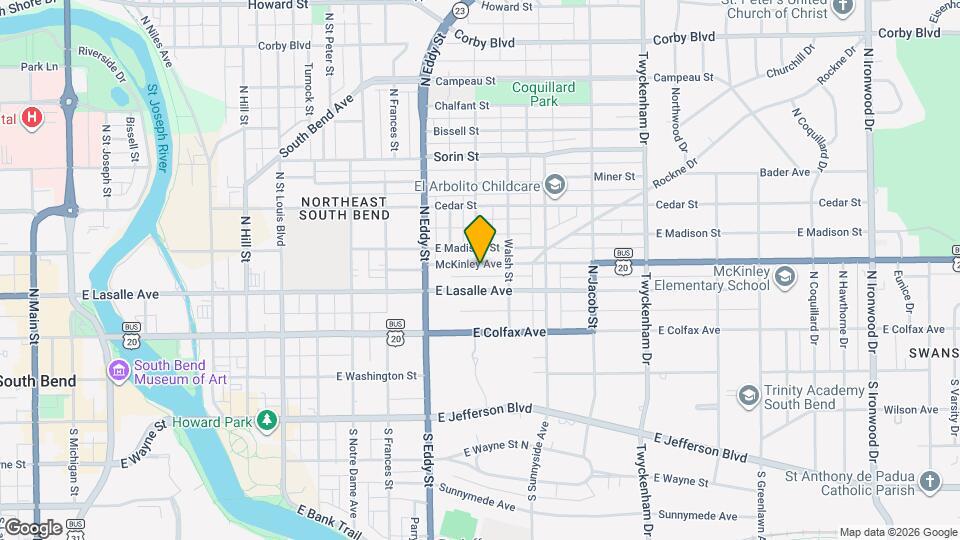 1202 McKinley Ave Mapa y Detalles de la Ubicación