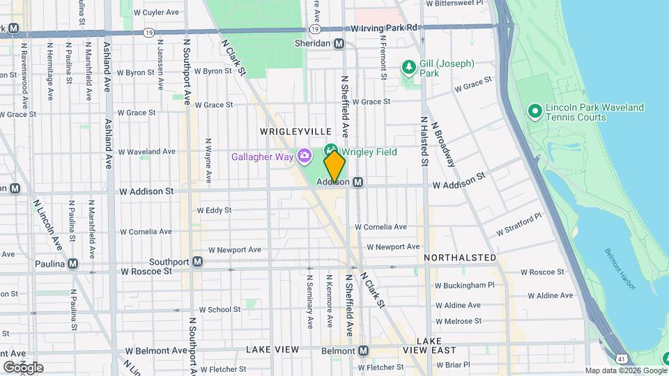 1001 W Addison St Map and Location Details