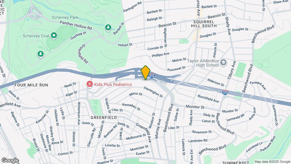 3809 Beechwood Blvd Map and Location Details