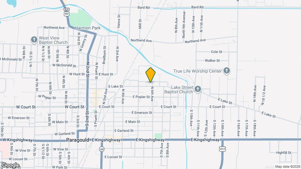 533 E Lake St Map and Location Details