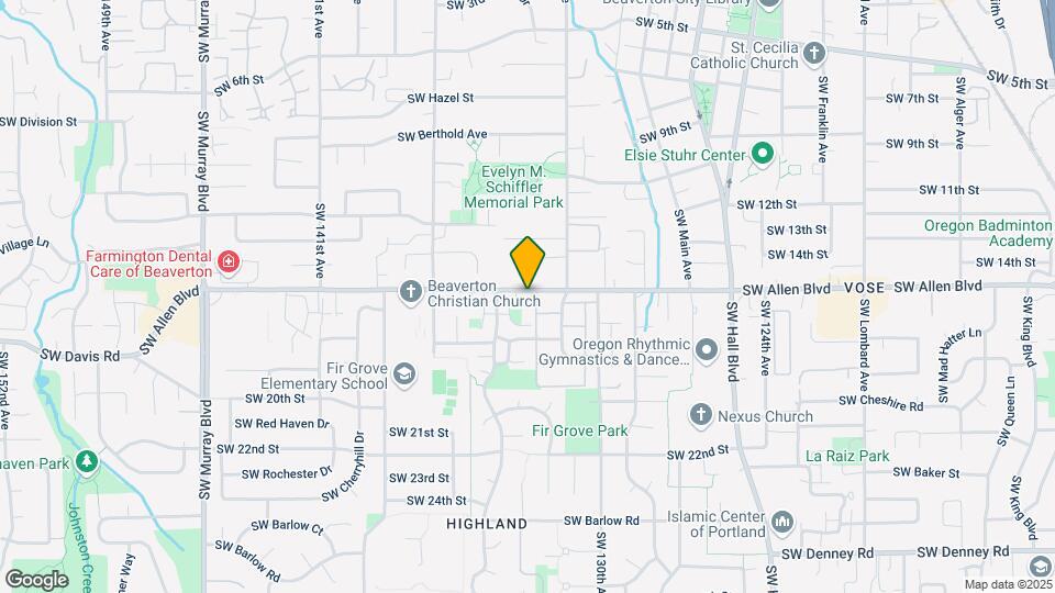 13270 SW Allen Blvd Mapa y Detalles de la Ubicación