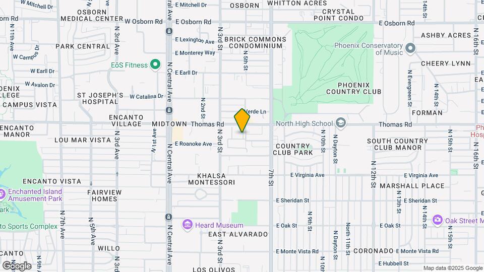 353 E Thomas Rd Map and Location Details