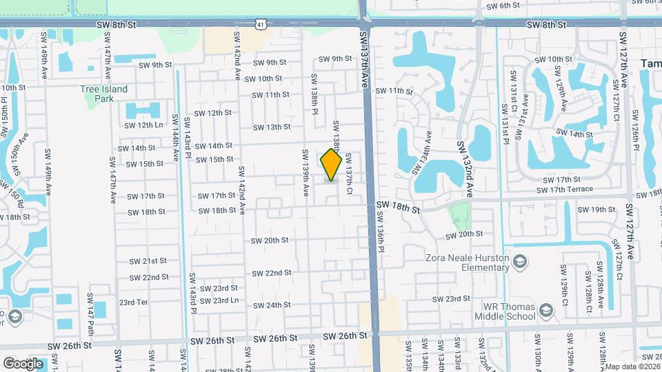 13812 SW 16th Terrace Map and Location Details