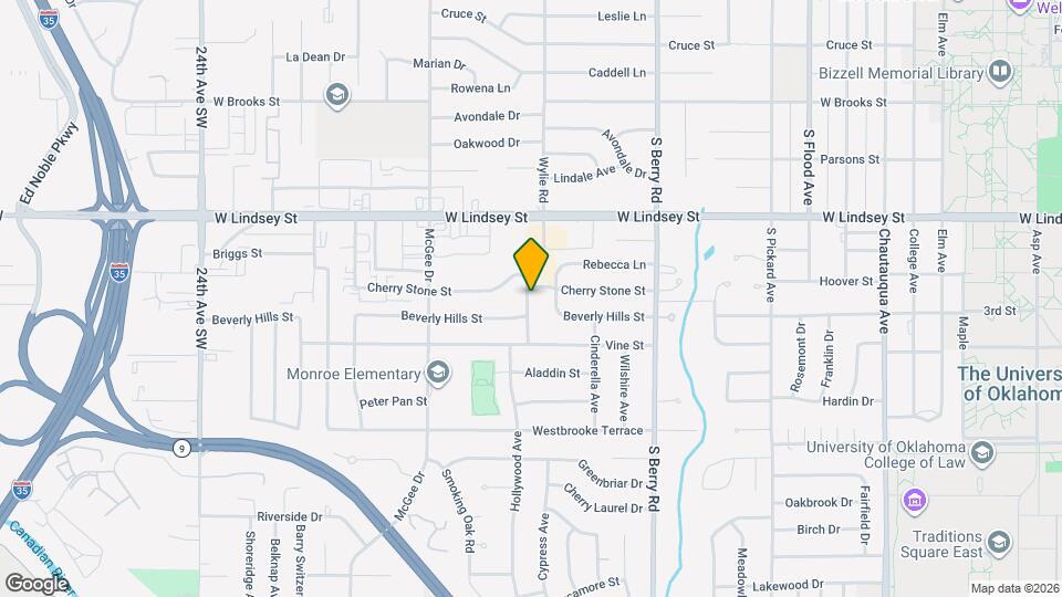 1417 Hollywood Ave Map and Location Details