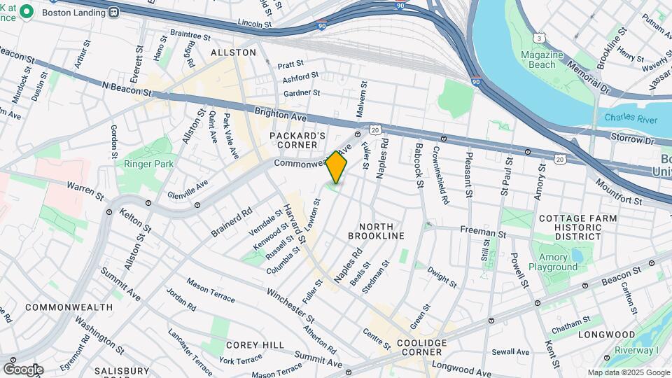 154 Thorndike St, Unit 6 Map and Location Details