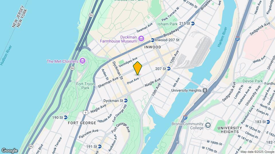 48 Post Ave Mapa y Detalles de la Ubicación