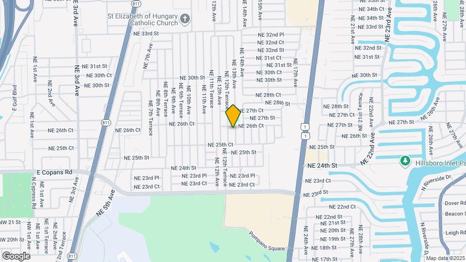 2633 NE 13th Ave Map and Location Details