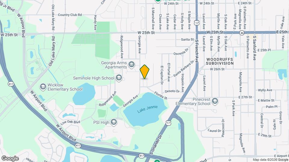 Lake Jennie II Mapa y Detalles de la Ubicación