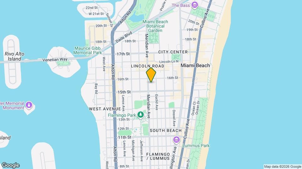 1545 Meridian Ave Map and Location Details