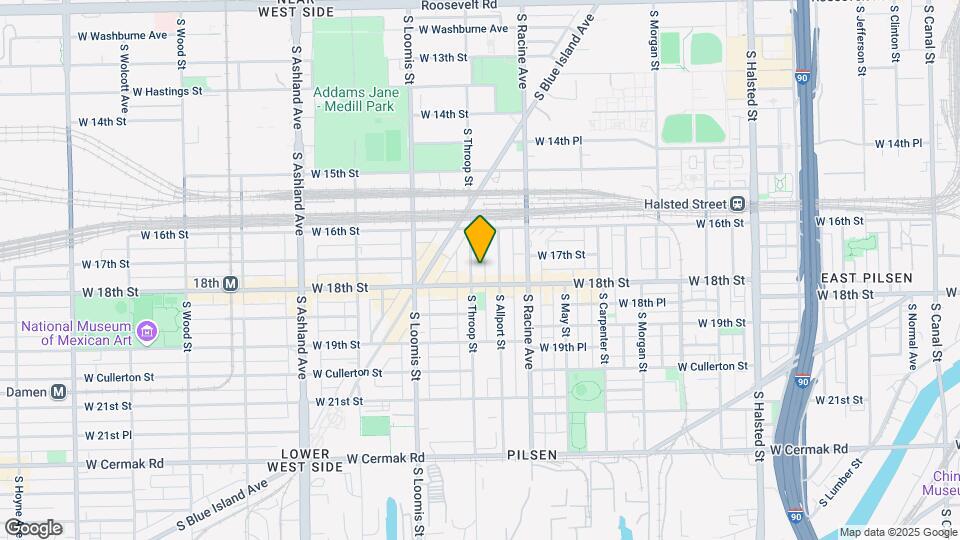 1643 S Throop St Map and Location Details