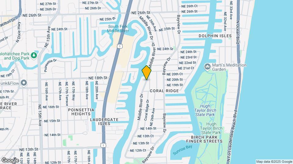 1830 Middle River Dr Mapa y Detalles de la Ubicación