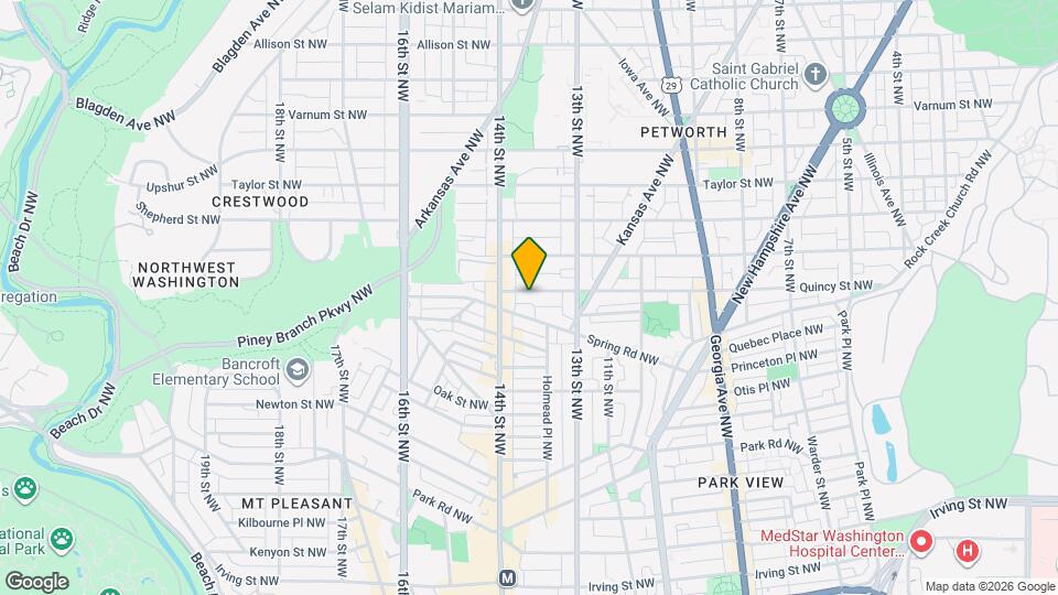 1352 Quincy St NW Map and Location Details