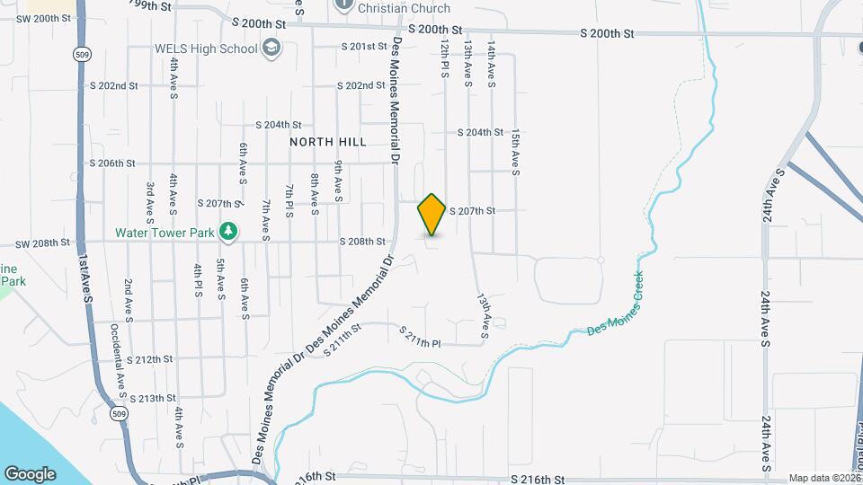 1210 S 208th St Mapa y Detalles de la Ubicación