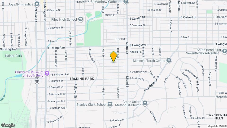 909 E Fairview Ave Map and Location Details