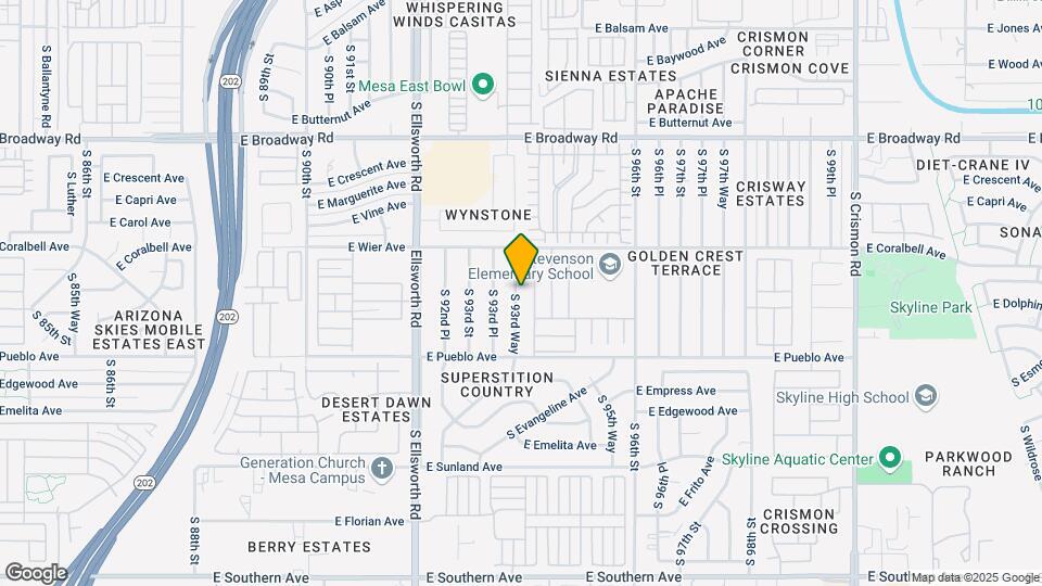 643 S 93rd Way Map and Location Details