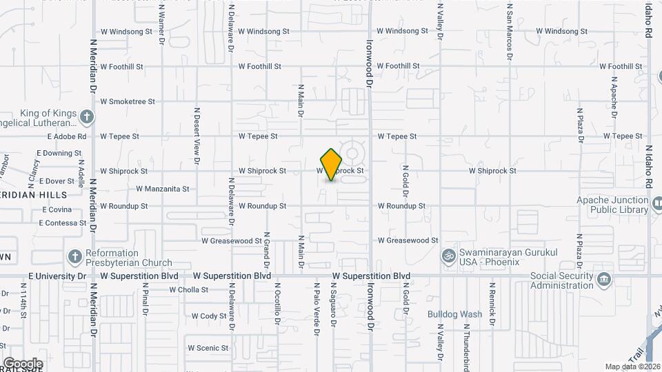 1813 W Shiprock St Map and Location Details